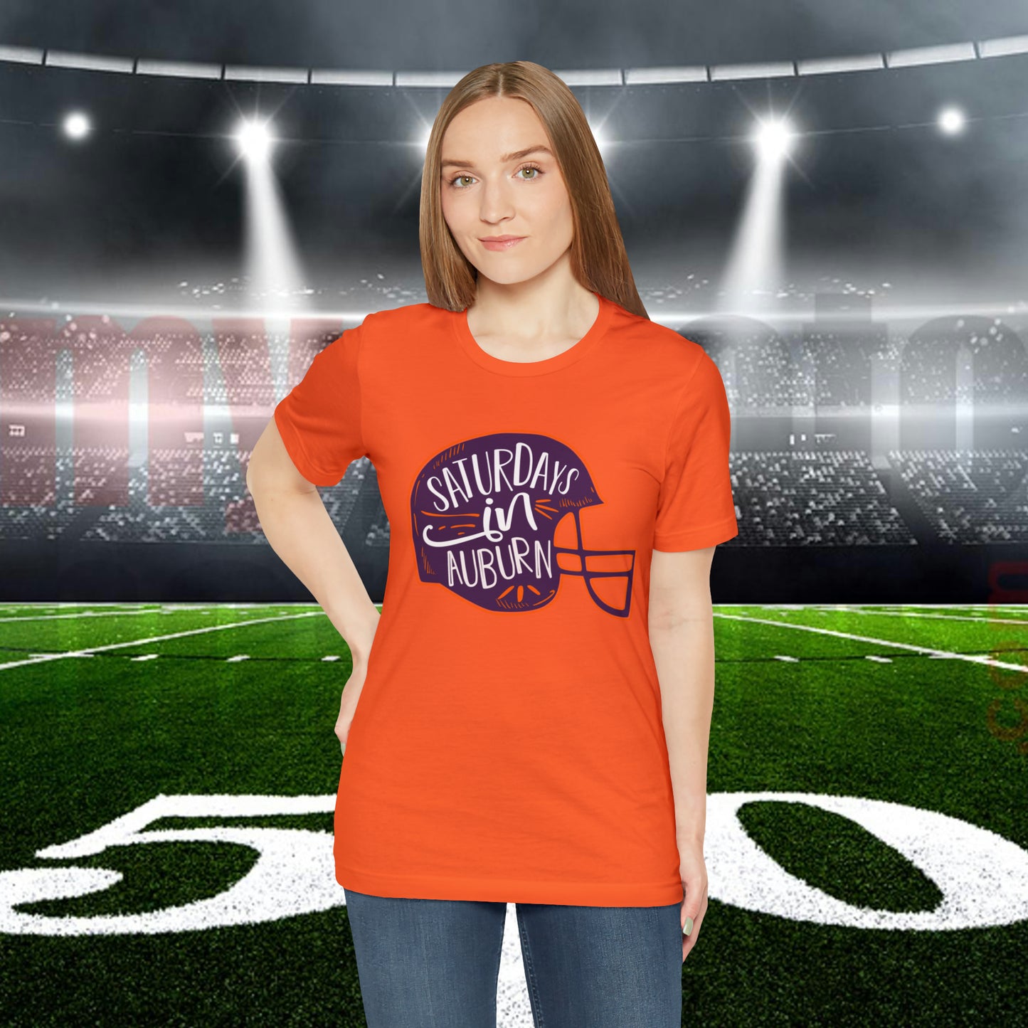 Saturdays in Auburn Unisex Jersey Short Sleeve Tee