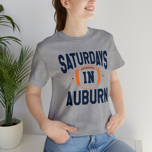 Saturdays in Auburn Unisex Jersey Short Sleeve Tee