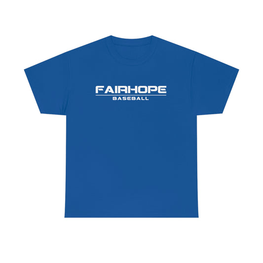 Mens Fairhope Baseball Tshirt White Text