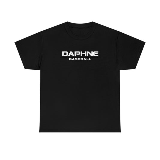 Mens Daphne Baseball Tshirt White Text