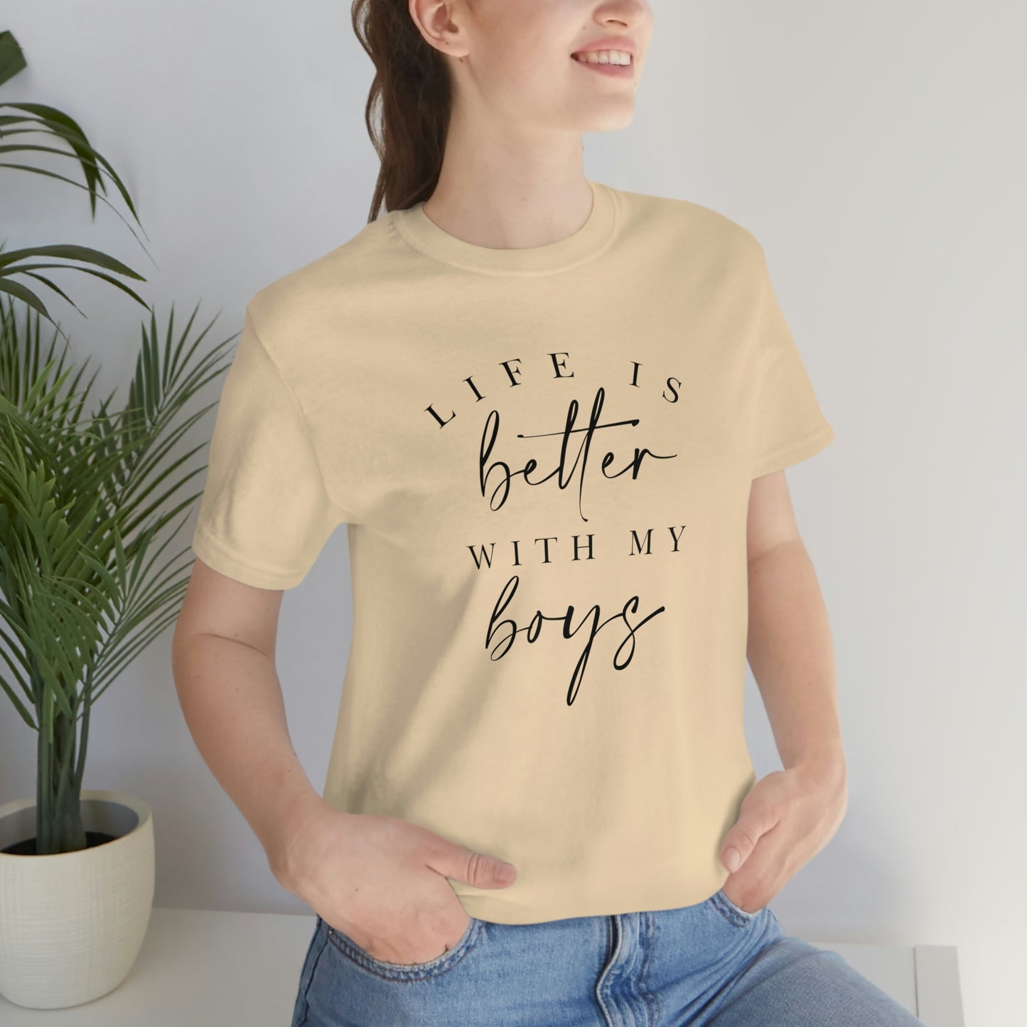 Life is better with my Boys Womens Tshirt