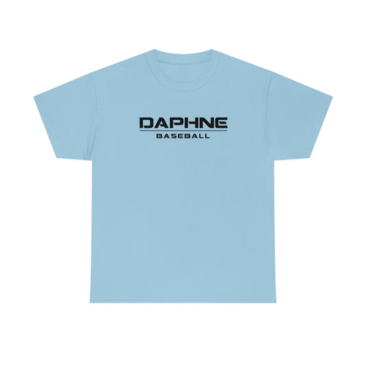 Mens Daphne Baseball Tshirt Black Text