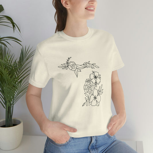 Flower Michigan Womens Tshirt