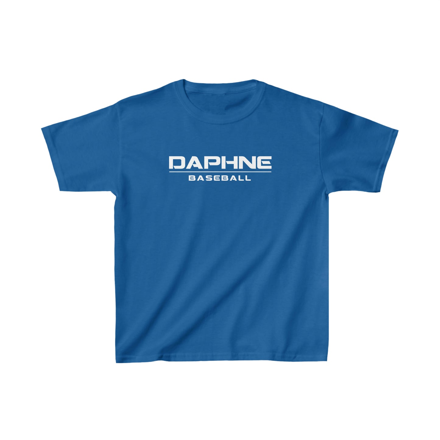 Boys Daphne Baseball Tshirt White Text