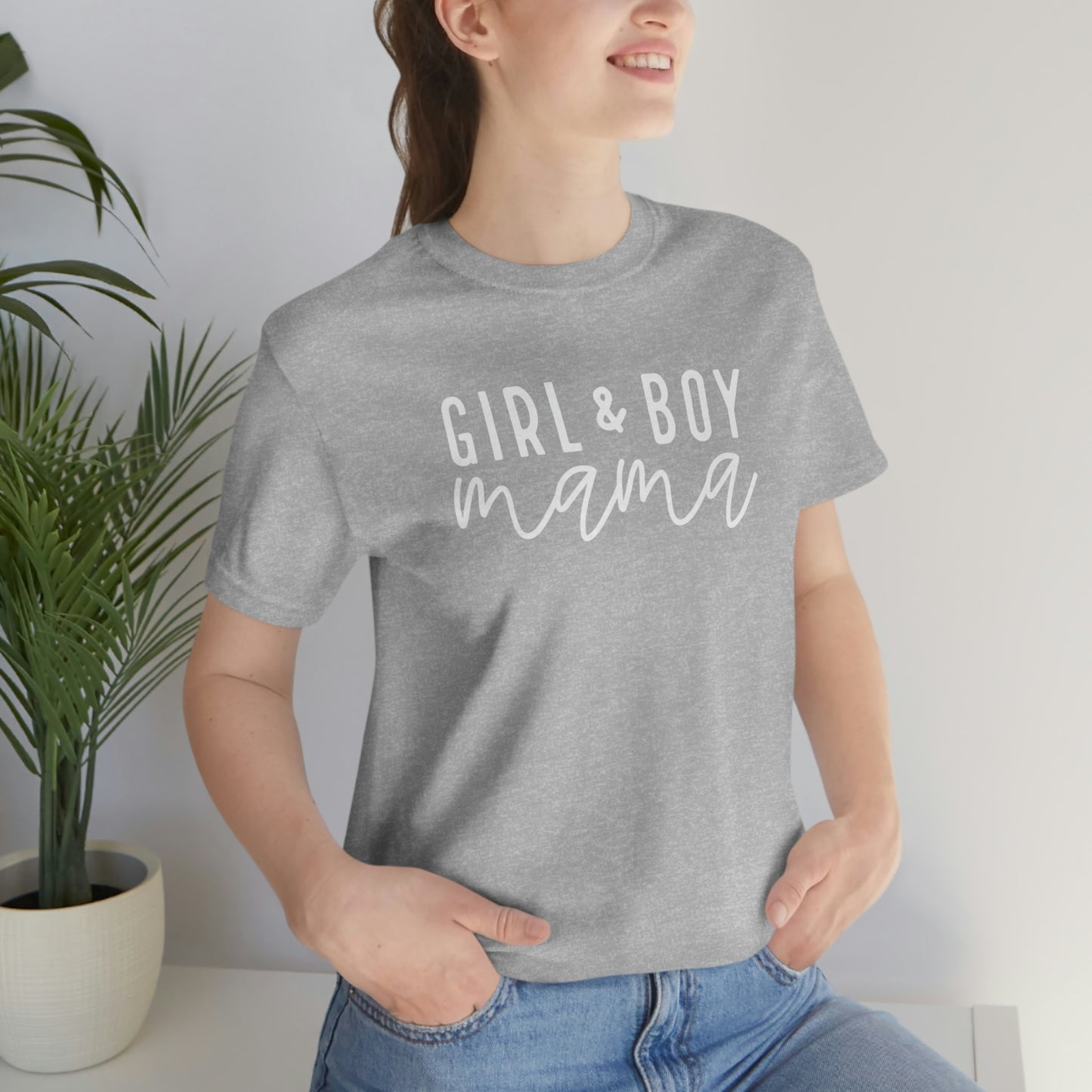 Girl and Boy Mama Womens Tshirt