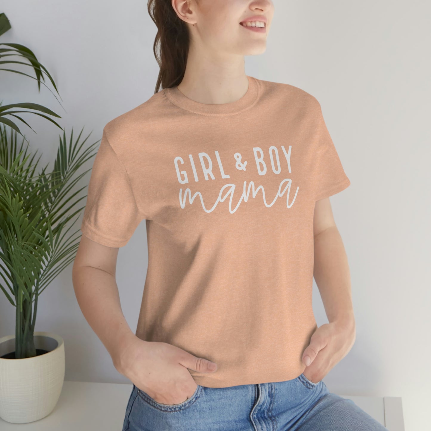 Girl and Boy Mama Womens Tshirt