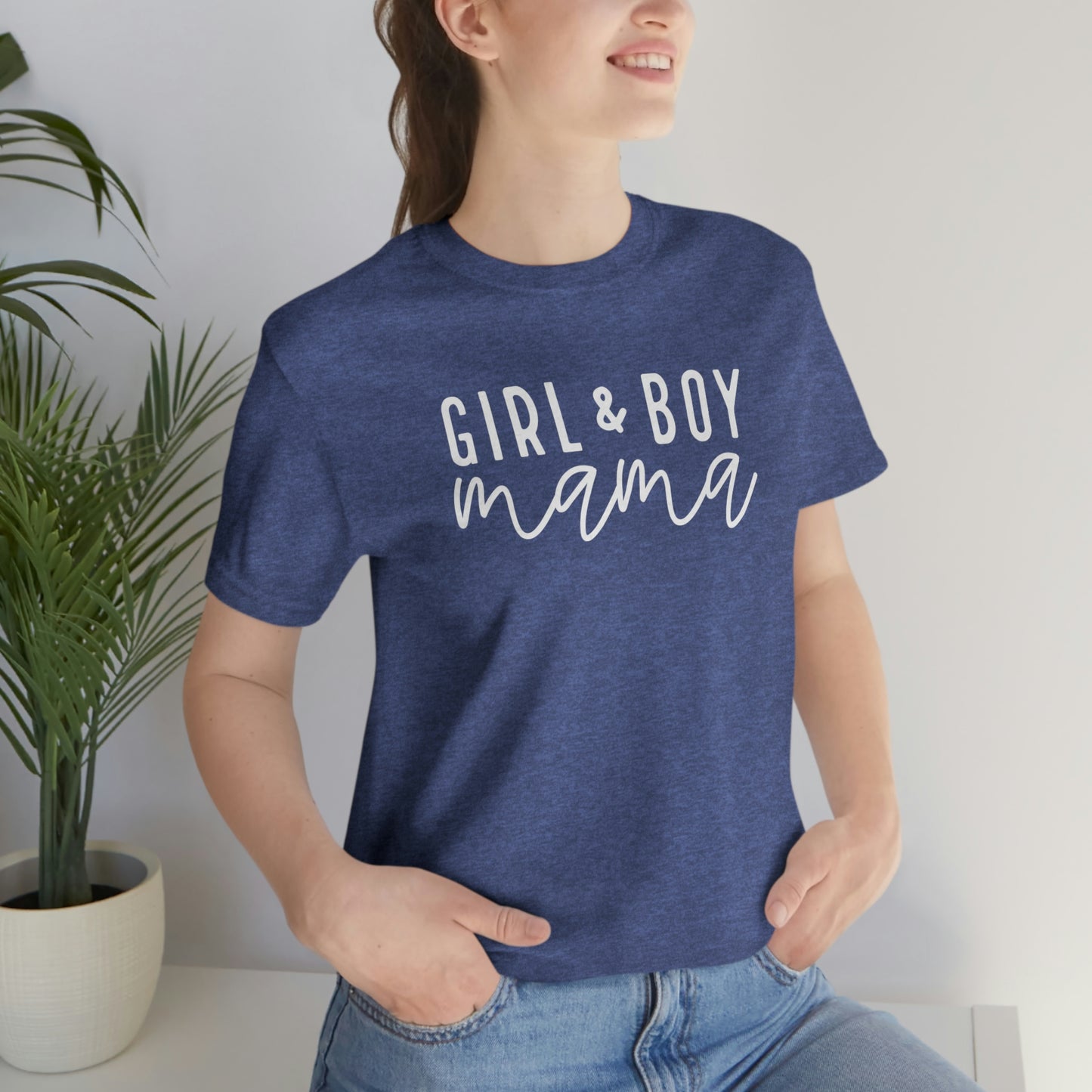 Girl and Boy Mama Womens Tshirt