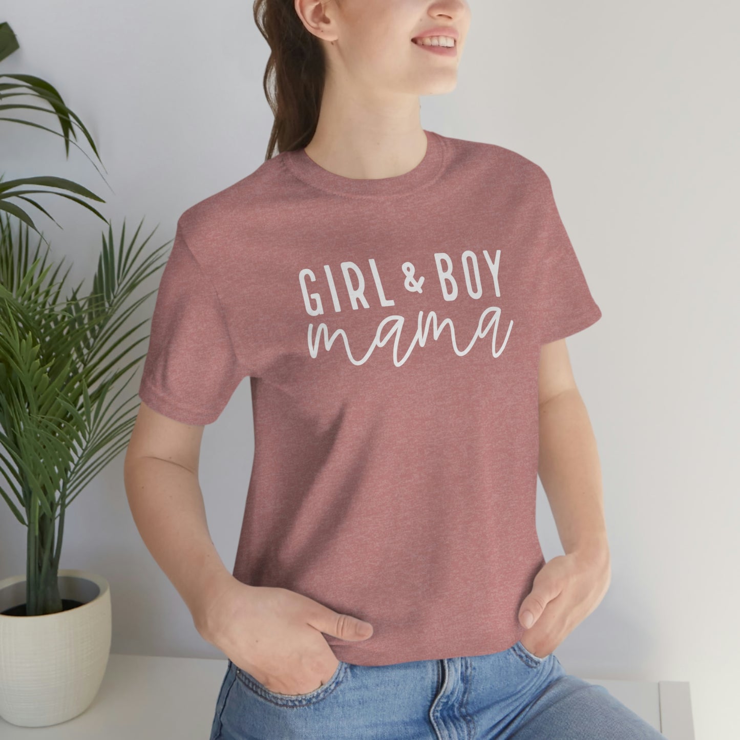 Girl and Boy Mama Womens Tshirt